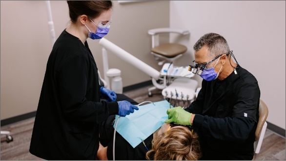 Brandon dentists treating a dental patient